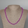 Halskette aus Amethyst (künstlich), facettierte Rondellen, Durchmesser 6×4 mm, Länge 49 cm ±