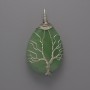 Anhänger Jade im silbernen Geflecht, Durchmesser 44×24×9 mm+