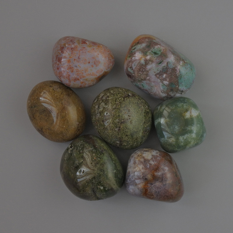 Moosachat, facettierte Perle, Maße ca. 20 × 18 mm, Verpackung 100 g