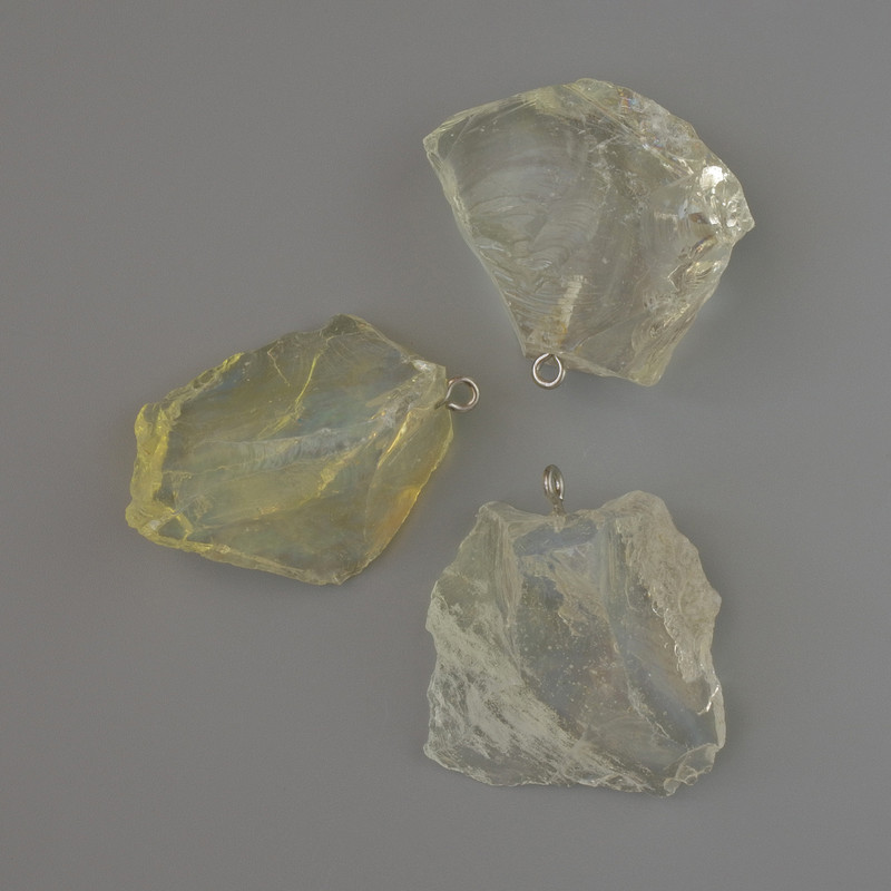 Anhänger Mondstein, roh, Durchmesser 38×19 bis 38×31 mm ±, assortiert