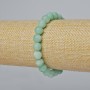 Armband aus Amazonit, glatte Kugeln, Durchmesser ca. 8,5 mm, Länge ca. 18 cm (elastisch)