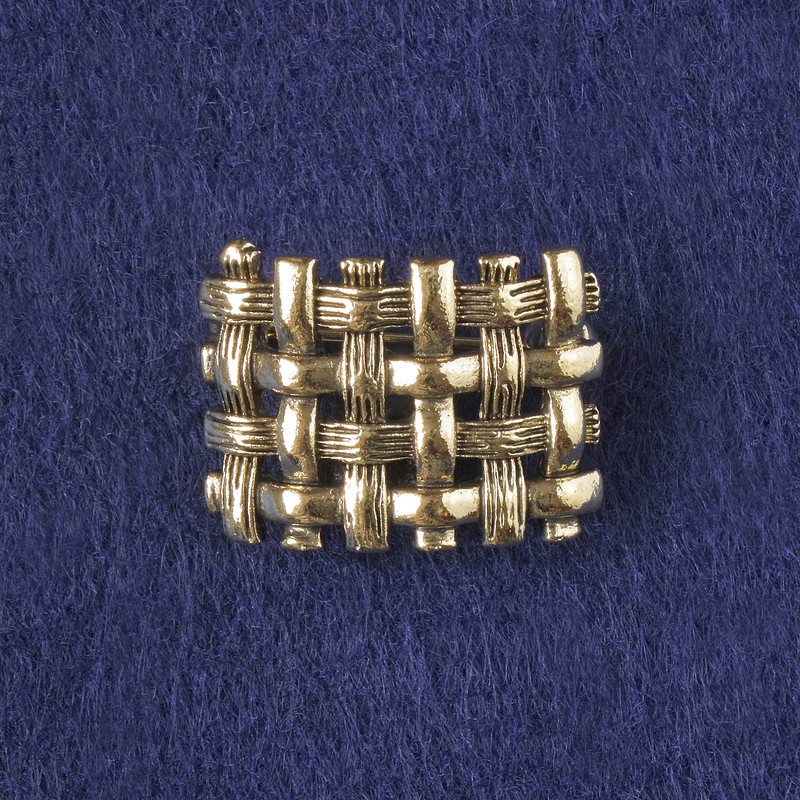 Brosche Akzent dunkelgoldenes Metall 16×22 mm+