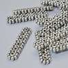 Trennperle für 6 Fäden, Durchmesser 20×4,5 mm, Loch Ø 1,2 mm, silberfarbenes Metall, 16 Stück ±