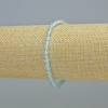 Armband aus natürlichem Topas, facettierter Würfel, Durchmesser ca. 4 mm, Stretch-Basis, Länge ca. 18 cm