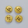 Hämatit-Perle, mattgoldfarben, Durchmesser 12 × 4,5 mm ± (4 Stück)
