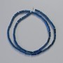 Hämatit-Perlen rechteckig 9×3 mm ± blau, Strang