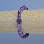 Amethyst-Armband, facettiert, Durchmesser ca. 10 mm, Länge ca. 18 cm, elastisch