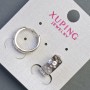 Xuping Ohrringe, Länge 12 mm, Dicke 6 mm Rhodium