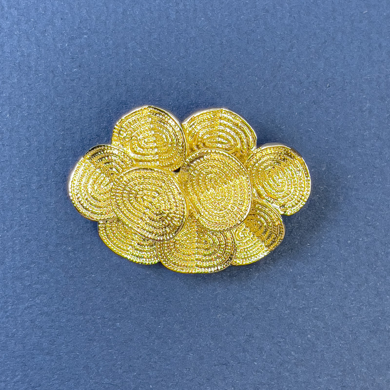 Brosche Akzent aus goldfarbenem Metall 26×34 mm+