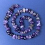 Amethyst-Perlen facettiert 10×6 mm ± auf einer Schnur, Länge ca. 38 cm