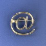 Brosche 'Hundchen' aus goldfarbenem Metall