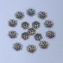 Perlenkappe bronzefarben, Durchmesser ca. 6×1 mm, Lochdurchmesser ca. 0,5 mm, Verpackung 80 Stück