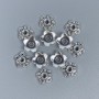 Perlenkappe Silber, Durchmesser ca. 9,5×0,7 mm, Loch ca. 2 mm, Verpackung 54 Stück