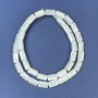 Perlmuttperlen auf Drahtfaden, facettiert, Durchmesser 10×6 mm, Länge 39 cm +