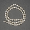 Weiße ovale Flussperlen auf einer Schnur, Durchmesser 6×4 mm, 5–5 mm ±, Länge 36 cm