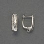 Ohrhaken aus silberfarbenem Metall 18×6 mm – Paar