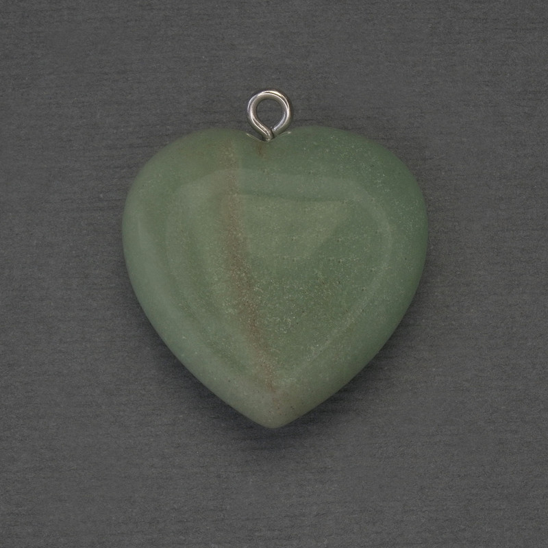 Anhänger «Herz» aus Jade 25×25×27 mm+