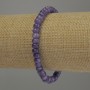 Armband aus Amethyst-Rondellen, Durchmesser 7 × 4 mm, Länge 18 cm Stretch-Armband