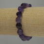 Armband aus Amethyst-Trommelperlen, Durchmesser 10×9 mm ±, Länge 18 cm Stretch