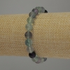 Fluorit-Armband, glatte Kugeln, Durchmesser ca. 8 mm, Länge ca. 18 cm, Stretch