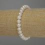 Armband aus Flussperlen, Durchmesser ca. 8×7 mm, Länge 18 cm (Elastik)