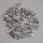 Labradorit-Perlen in Schmetterlingsform auf Schnur, 39 cm