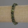 Armband aus Jadeit, facettierte Würfel, 7×7 mm, Länge ca. 18 cm, elastisch