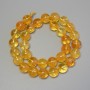 Citrin-Perlen, glatte Kugeln, Durchmesser 12 mm, auf der Schnur