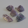 Anhänger Fluorit, Naturstein, unbehandelt, Durchmesser ca. 37–50 × 18–33 mm, assortierte Größen