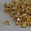 Sternförmiger Perlen-Einsatz, goldfarben, Durchmesser 6×3 mm ± Lochdurchmesser ca. 2 mm ± Verpackung 20 g (~70 Stück)