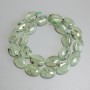 Prenit-Perlen, oval, Durchmesser 18×13 mm ±, auf einer Schnur, Länge ca. 40 cm+
