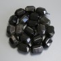Silber-Obsidian-Perlen, facettiert, Durchmesser 20×14 mm, auf Schnur, Länge ca. 38 cm+