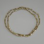 Hämatit-Perlen in Goldfarbe, facettiert, Durchmesser 2×2 mm, auf der Schnur, Länge ca. 40 cm