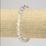 Armband aus Bergkristall, glatte Kugeln, Durchmesser 6,5 mm, Länge ca. 18 cm, Stretch