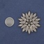 Magnetbrosche «Blume», 41 mm ± silberfarbenes Metall