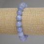 Aquamarin-Armband mit glatten Kugeln, Durchmesser 10 mm, Länge 18 cm Stretcharmband
