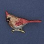 Brosche Vogel, farbige Emaille, goldfarbenes Metall, 22 × 51 mm +