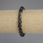 Armband aus silbernem Obsidian – Facetten