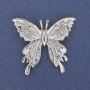 Brosche Schmetterling silberfarbenes Metall 45×42 mm+