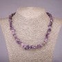 Kette aus Amethyst-Chips, Durchmesser 5–8 mm, Länge 45 cm+