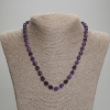 Sugilit-Collier mit facettierten Körnern, Durchmesser 8×6 mm, Rocailles ca. 3 mm, Länge ca. 45 cm, mit Verschluss