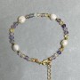 Armband aus Fluorit und Süßwasserperlen
