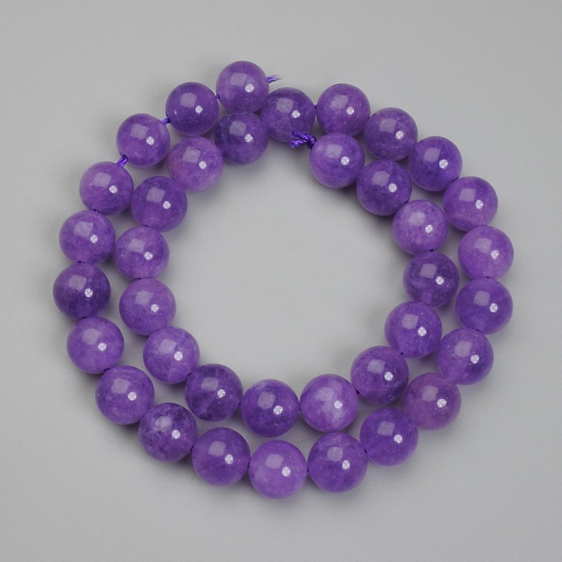 Amethyst-Perle Kugel, Durchmesser ca. 10 mm, Länge ca. 37 cm