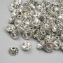 Endkappe für Perlen, silberfarben, Ø 6,5 mm