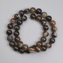 Achat-Perlen – glatte Kugeln, Ø ca. 10 mm, Länge ca. 38 cm, auf Schnur