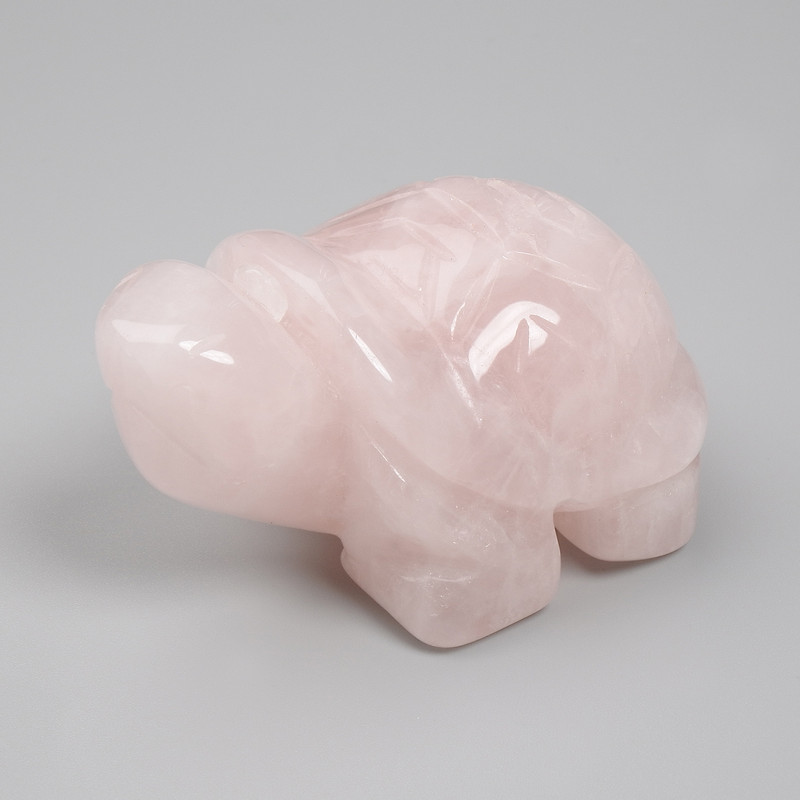 Souvenirfigur Schildkröte aus Rosenquarz 50×30×25 mm+