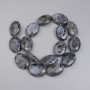 Ovalperlen aus Labradorit, Durchmesser 25×18 mm, auf Faden, Länge ca. 39 cm+