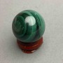 Malachit-Souvenirkugel, Durchmesser 29 mm, Gewicht 50 g
