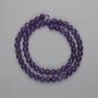 Amethyst-Perlen, glatte Kugeln 6 mm+-, Länge 38 cm+