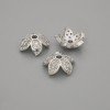 Preis pro 1 Stück. Perlenkappe aus Metallfarbe Silber, Durchmesser ca. 9×1 mm, Lochdurchmesser ca. 2 mm+
